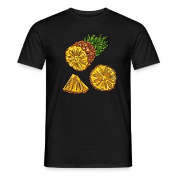 Pineapple fruit - Men's T-Shirt - black - Front - AI Model Male 178 light (178cm)