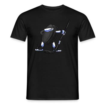 Puck Eishockey - Männer T-Shirt - Schwarz - Vorne - AI Model Male 178 light (178cm)