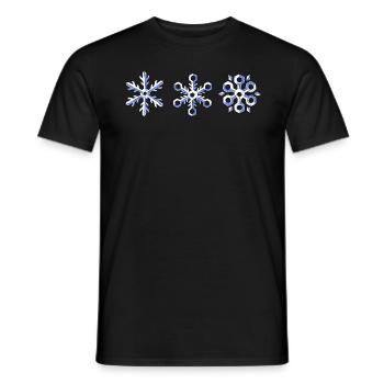 Schneeflocke Winter - Männer T-Shirt - Schwarz - Vorne - AI Model Male 178 light (178cm)
