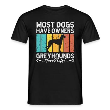 Course de lévriers La plupart des chiens ont un coureur de lévriers - T-shirt homme - noir - Devant - AI Model Male 178 light (178cm)