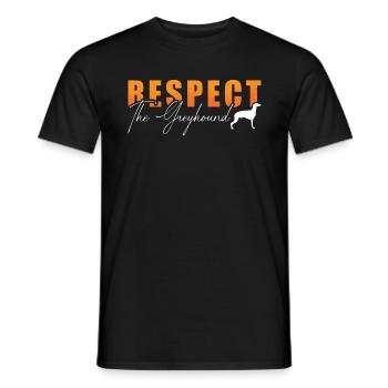 Greyhound Racing Respect The Dogs Greyhound Racer - Men's T-Shirt - black - Front - AI Model Male 178 light (178cm)