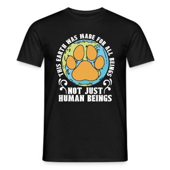 Abandoned Pets This Earth Is Made Pet Animal Lover - Men's T-Shirt - black - Front - AI Model Male 178 light (178cm)