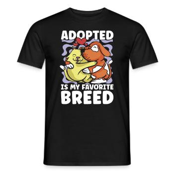 Abandoned Pets Adopted Is My Shelters Animal Lover - Men's T-Shirt - black - Front - AI Model Male 178 light (178cm)