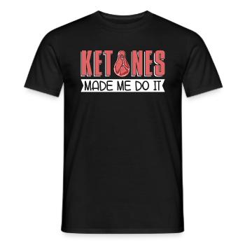 Ketogenic Diet Ketones Made Me Ketosis Keto Lover - Men's T-Shirt - black - Front - AI Model Male 178 light (178cm)