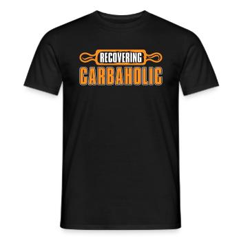 Low Carb Diet Recovering Carbaholic Healthy Living - Men's T-Shirt - black - Front - AI Model Male 178 light (178cm)