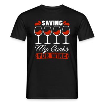 Low Carb Diet Saving My Carbs Loves Healthy Living - Men's T-Shirt - black - Front - AI Model Male 178 light (178cm)