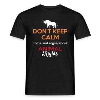 Animal Welfare Don't Keep Calm Adopt Animal Worker - Männer T-Shirt - Schwarz - Vorne - AI Model Male 178 light (178cm)