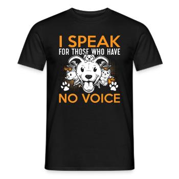 Animal Welfare I Speak For Adoptions Animal Worker - Männer T-Shirt - Schwarz - Vorne - AI Model Male 178 light (178cm)