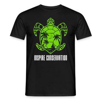 Conservationist Inspire Conservation Nature Lovers - Men's T-Shirt - black - Front - AI Model Male 178 light (178cm)