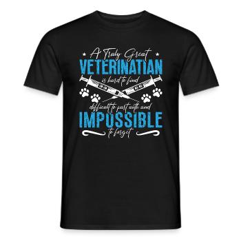 Veterinary A Truly Great Veterinarian Vet Tech Pet - Men's T-Shirt - black - Front - AI Model Male 178 light (178cm)