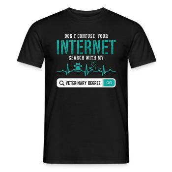 Veterinary Don't Confuse Your Animals Veterinarian - Men's T-Shirt - black - Front - AI Model Male 178 light (178cm)