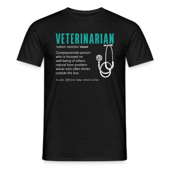 Veterinary Veterinarian Compassionate Person Vets - Men's T-Shirt - black - Front - AI Model Male 178 light (178cm)