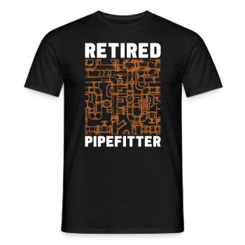 Pipefitter Retired Pipefitter Laborers Repair Man - Men's T-Shirt - black - Front - AI Model Male 178 light (178cm)