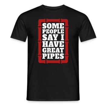 Pipefitter Some People Say Repair Man Pipefitters - Men's T-Shirt - black - Front - AI Model Male 178 light (178cm)