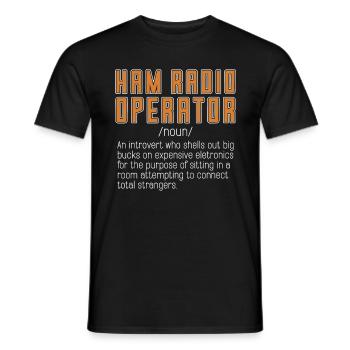 Ham Radio Operator An Introvert Who Amateur Radio - Männer T-Shirt - Schwarz - Vorne - AI Model Male 178 light (178cm)