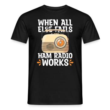 Radio amateur quand tout le reste échoue opérateur de tour radio - T-shirt homme - noir - Devant - AI Model Male 178 light (178cm)