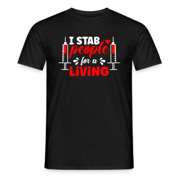 Dialysis Technician I Staff People Dialysis Nurse - Men's T-Shirt - black - Front - AI Model Male 178 light (178cm)
