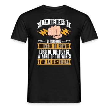Electronics Repair I Am The Keeper Of The Inductor - Männer T-Shirt - Schwarz - Vorne - AI Model Male 178 light (178cm)