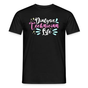 Dialysis Technician Life Nephrology Dialysis Tech - Men's T-Shirt - black - Front - AI Model Male 178 light (178cm)