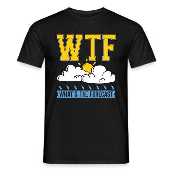 Meteorology Wtf What's The Weather Meteorologist - Men's T-Shirt - black - Front - AI Model Male 178 light (178cm)