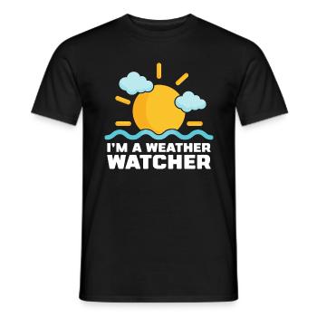 Météorologie Je suis un observateur météorologique Changement climatique - T-shirt homme - noir - Devant - AI Model Male 178 light (178cm)