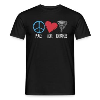 Tornadoes Peace Love Storm Chasing Tornado Chaser - Männer T-Shirt - Schwarz - Vorne - AI Model Male 178 light (178cm)