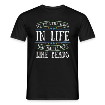 Beading It's The Little Things In Beadwork Beader - Männer T-Shirt - Schwarz - Vorne - AI Model Male 178 light (178cm)