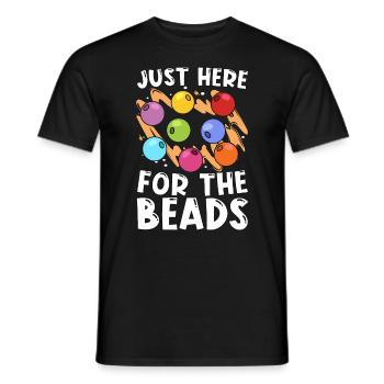 Beading Just Here For The Beadwork Jewelry Beader - Männer T-Shirt - Schwarz - Vorne - AI Model Male 178 light (178cm)