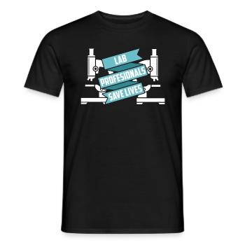 Lab Technician Lab Professional Saves Laboratory - Männer T-Shirt - Schwarz - Vorne - AI Model Male 178 light (178cm)