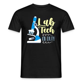 Lab Technician Lab Tech On Duty Medical Healthcare - Men's T-Shirt - black - Front - AI Model Male 178 light (178cm)