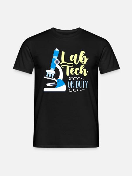 Lab Technician Lab Tech On Duty Medical Healthcare - Männer T-Shirt - Schwarz