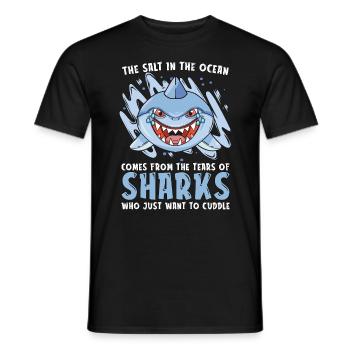 Biologie marine Le sel dans l’océan Animaux marins - T-shirt homme - noir - Devant - AI Model Male 178 light (178cm)