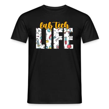 Technicien de laboratoire Scientifique de laboratoire Tech Life - T-shirt homme - noir - Devant - AI Model Male 178 light (178cm)