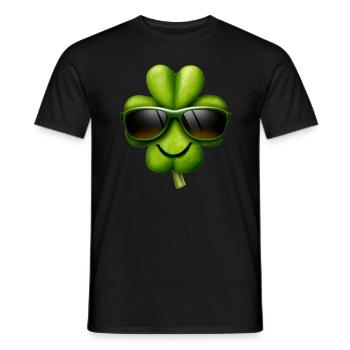 Irisches Kleeblatt - Männer T-Shirt - Schwarz - Vorne - AI Model Male 178 light (178cm)
