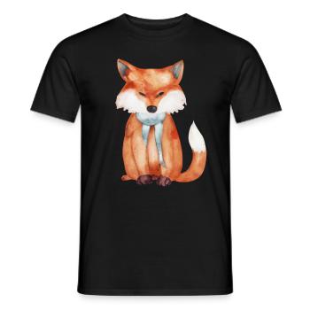 Niedlicher Fuchs - Männer T-Shirt - Schwarz - Vorne - AI Model Male 178 light (178cm)
