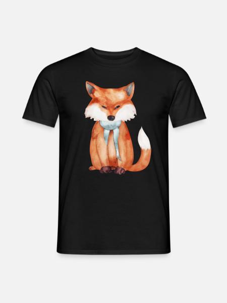 Cute fox - Men's T-Shirt - black