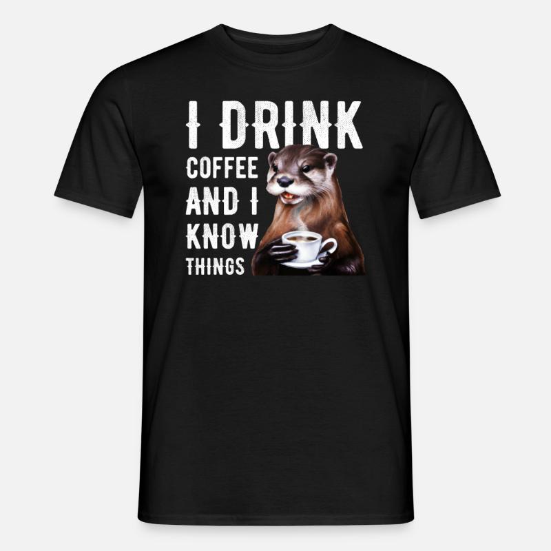 Kaffee Coffeeshop - Männer T-Shirt - Schwarz
