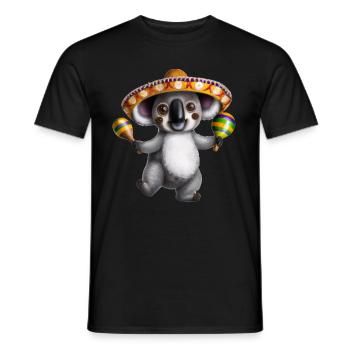 Cinco De Mayo Koala - T-shirt homme - noir - Devant - AI Model Male 178 light (178cm)