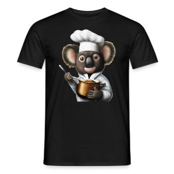 Chef Koala - T-shirt homme - noir - Devant - AI Model Male 178 light (178cm)