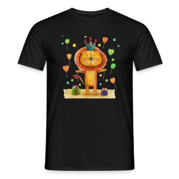 Birthday Day Leo - Men's T-Shirt - black - Front - AI Model Male 178 light (178cm)