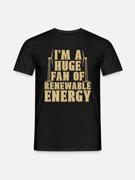 Wind Turbine Tech I'm A Huge Fan Of Windmill Lover - Männer T-Shirt - Schwarz