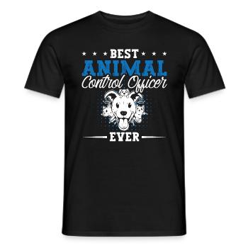 Animal Officer Best Animal Control Loves Security - Men's T-Shirt - black - Front - AI Model Male 178 light (178cm)