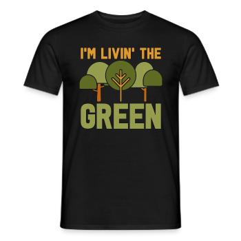 Changement climatique Je suis Livin' La Terre Mère Verte - T-shirt homme - noir - Devant - AI Model Male 178 light (178cm)
