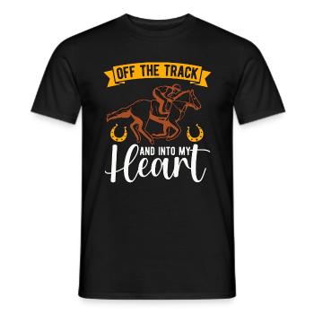 Horse Racing Off The Track And Animals Horse Racer - Men's T-Shirt - black - Front - AI Model Male 178 light (178cm)