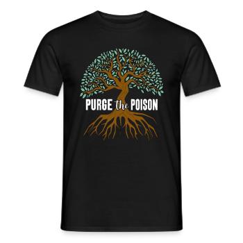 Global Warming Purge The Poison Climate Awareness - Männer T-Shirt - Schwarz - Vorne - AI Model Male 178 light (178cm)