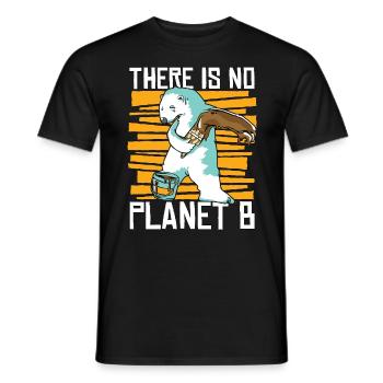 Réchauffement climatique Il n’y a pas de planète B Changement climatique - T-shirt homme - noir - Devant - AI Model Male 178 light (178cm)