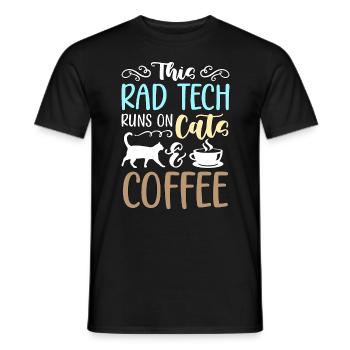 X-ray Tech This Rad Tech Runs Skeleton Technician - Men's T-Shirt - black - Front - AI Model Male 178 light (178cm)