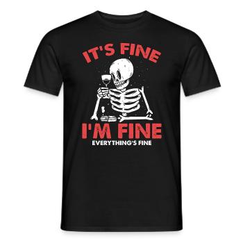 X-Ray Techs It's Fine I'm Fine Radiologist Lovers - Männer T-Shirt - Schwarz - Vorne - AI Model Male 178 light (178cm)