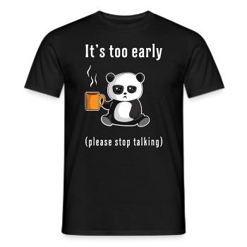 Panda Panda Bear Bear Cute Big Animal Gift Idea - Men's T-Shirt - black - Front - AI Model Male 178 light (178cm)