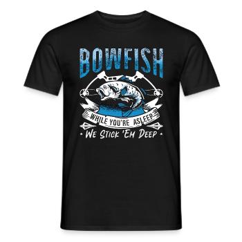 Bowfishing Bowfish While You're Fishing Bowfisher - Männer T-Shirt - Schwarz - Vorne - AI Model Male 178 light (178cm)
